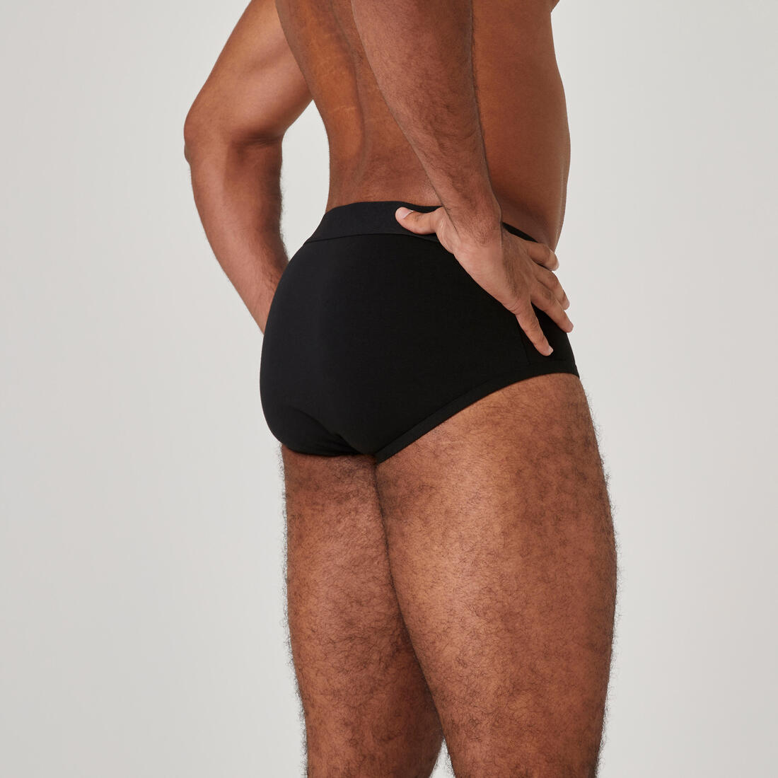 Lot x2 Slips fitness droite coton majoritaire - 500 noir gris
