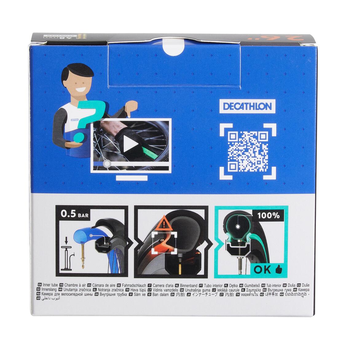 Chambre a air 26x1,7/2,2 schrader auto reparante