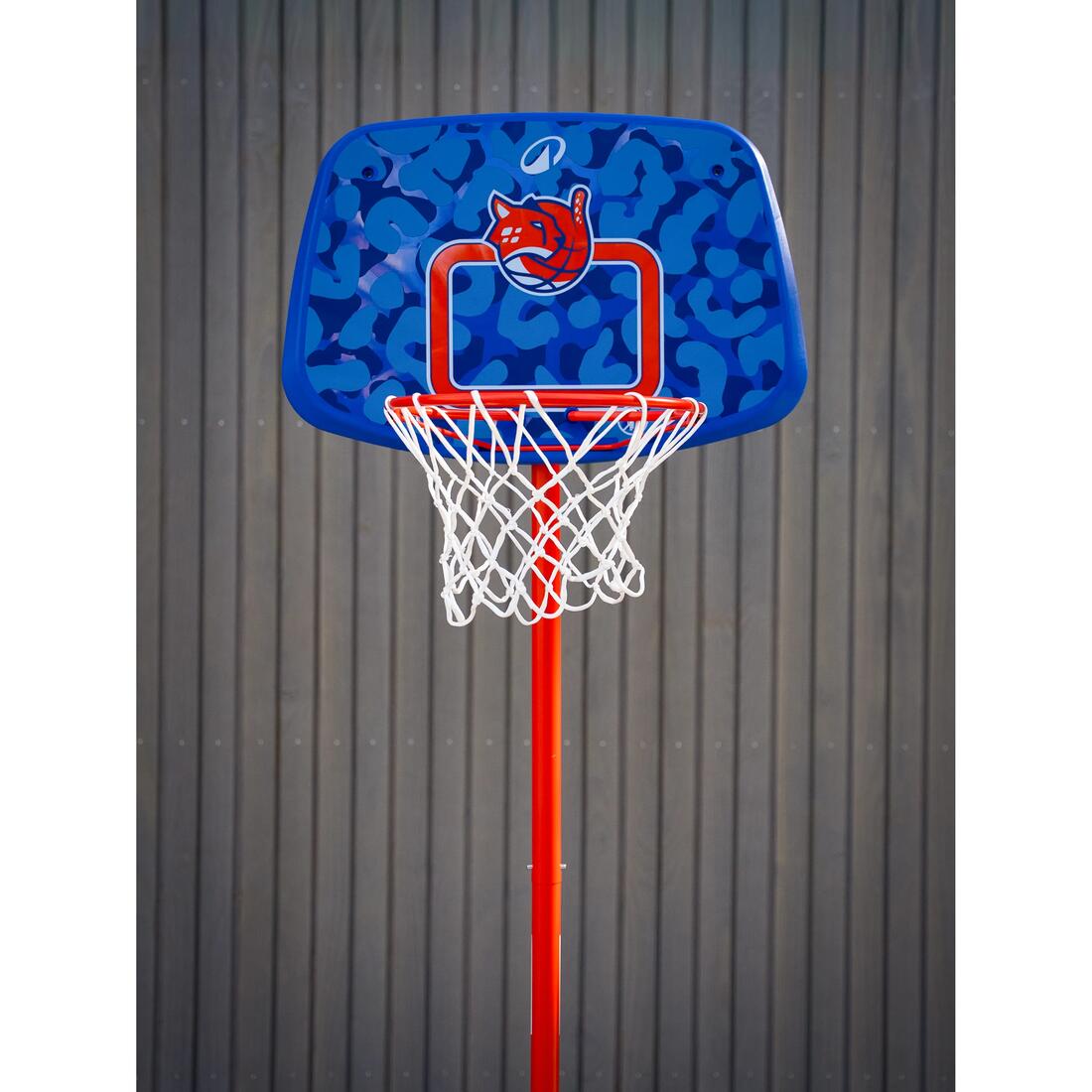 Panier de basket sur pied réglable de 1,30m à 1,60m Enfant - K500 Aniball bleu