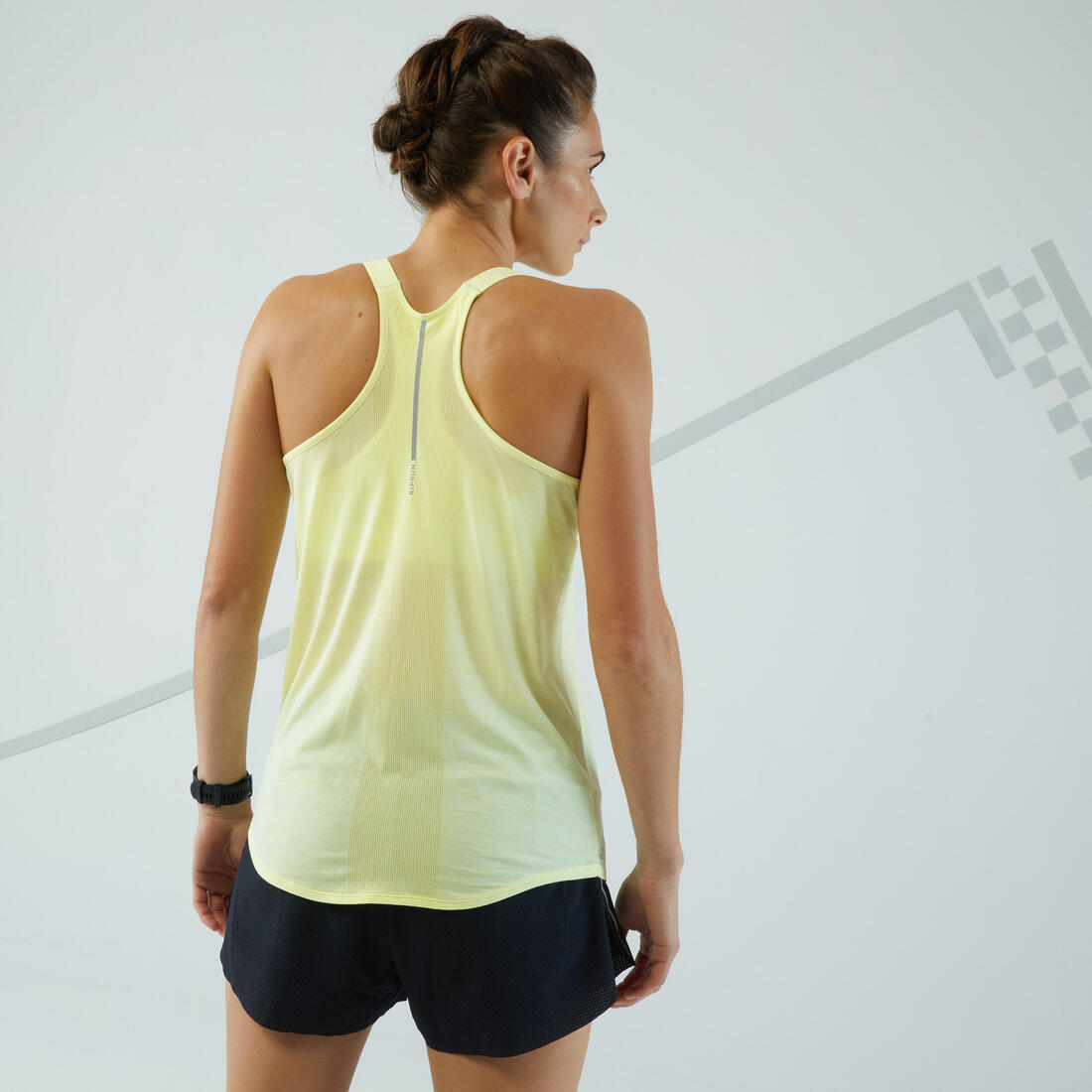 Débardeur running sans couture femme - kiprun run 500 confort lavande