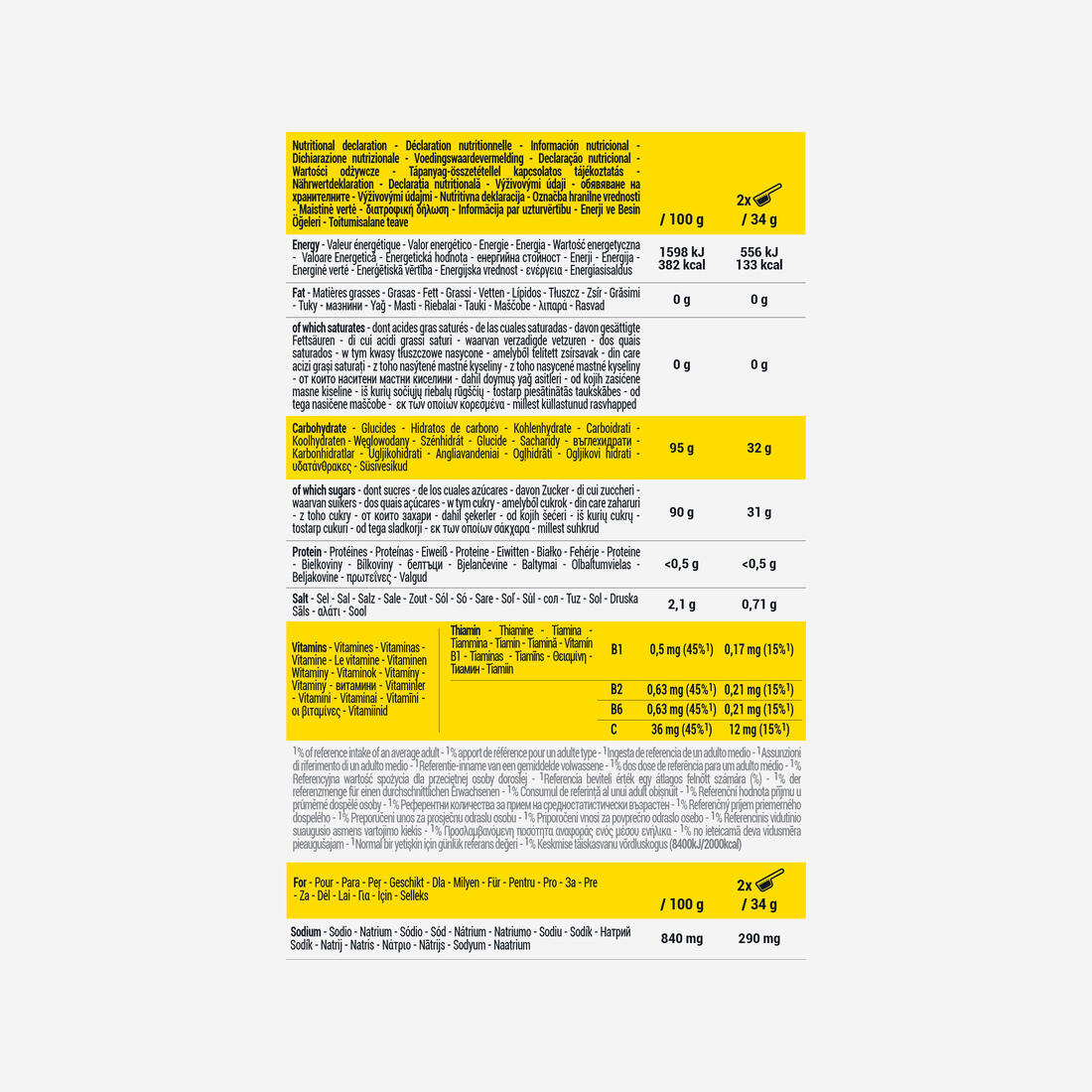 Boisson isotonique en poudre - de 3h, ISO 625g