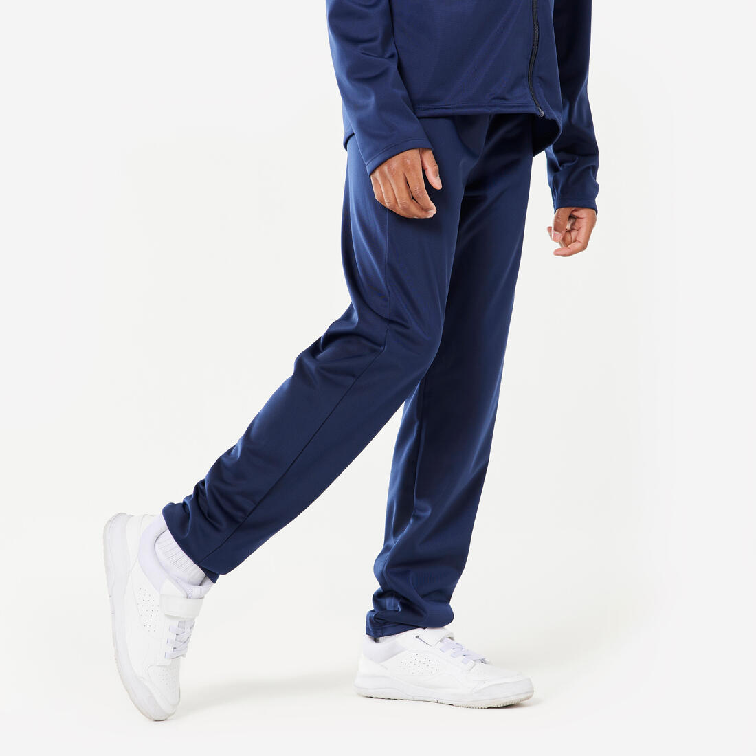 Survêtement enfant synthétique respirant - Gym'y bleu, pantalon marine