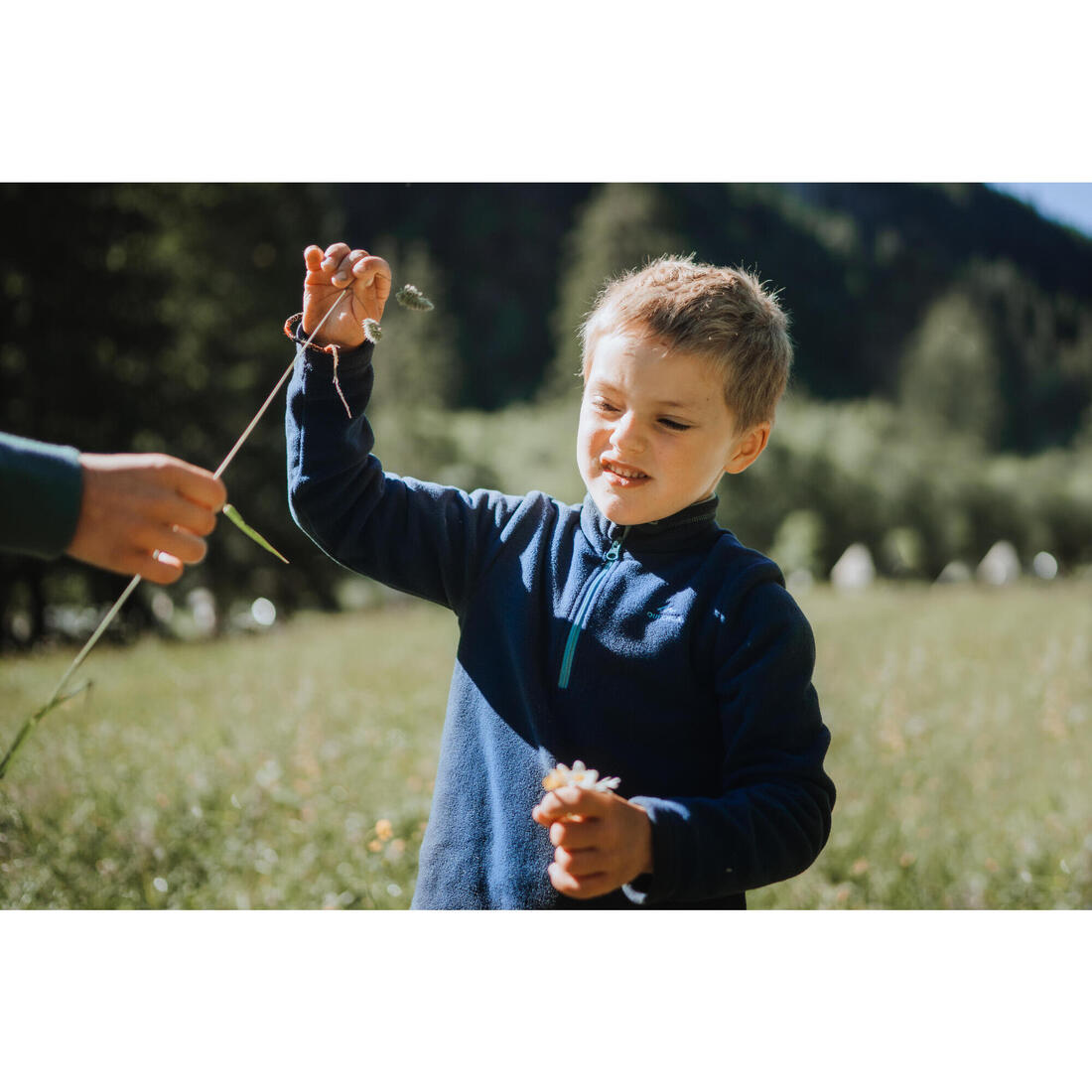 Polaire de randonnée enfant 2-6 ans, MH100 demi zip