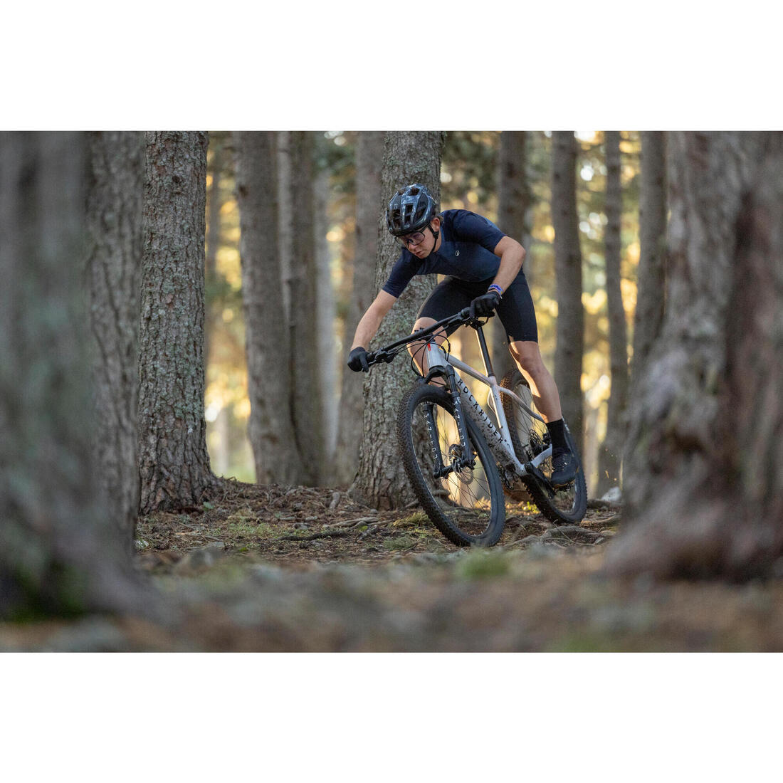 CASQUE VÉLO VTT XC RACE GRIS NOIR