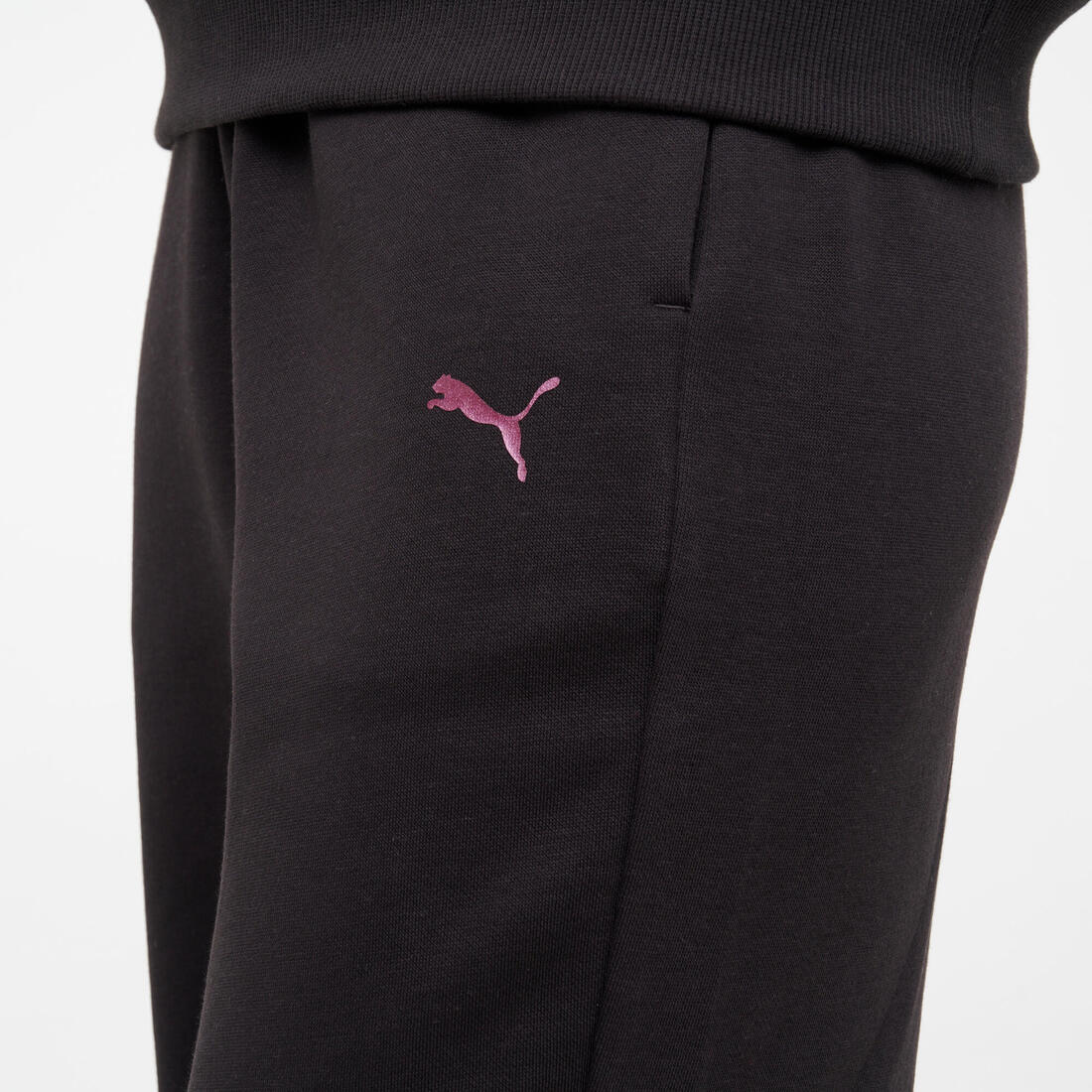Pantalon de jogging fitness femme, noir