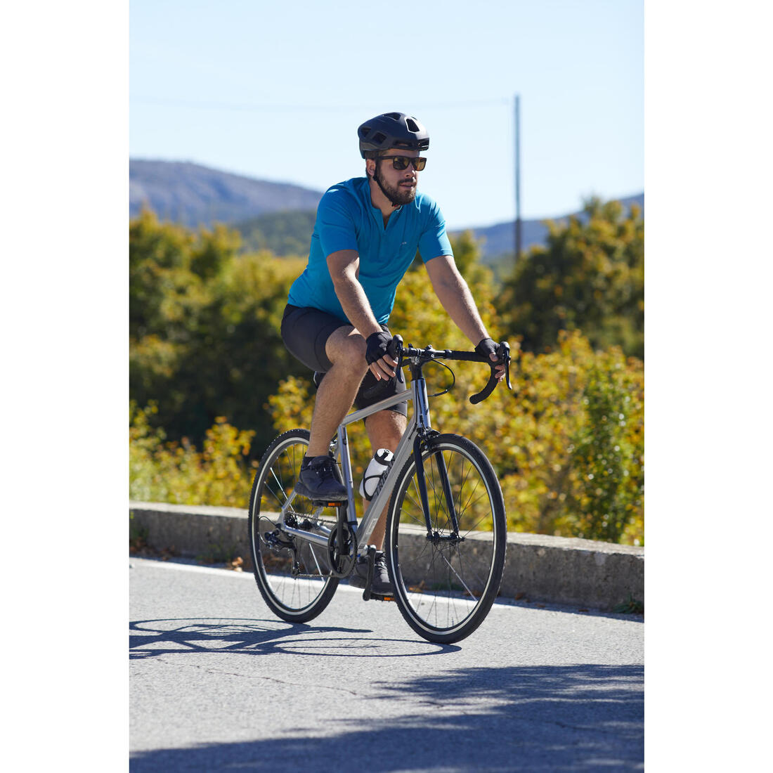 MAILLOT MANCHES COURTES VELO ROUTE TRIBAN ESSENTIEL NOIR