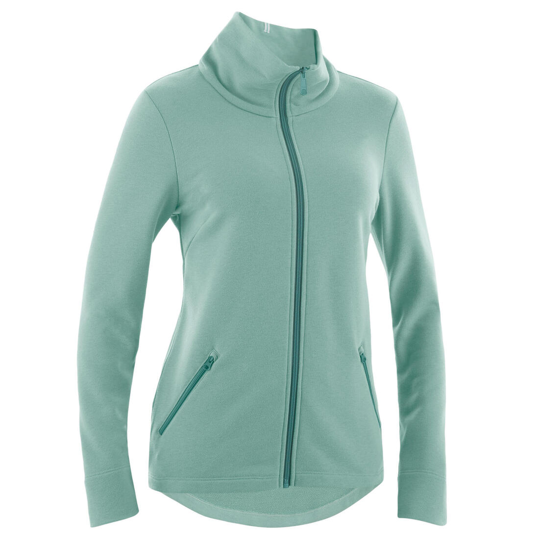 Sweat Zippé col haut Fitness Rose