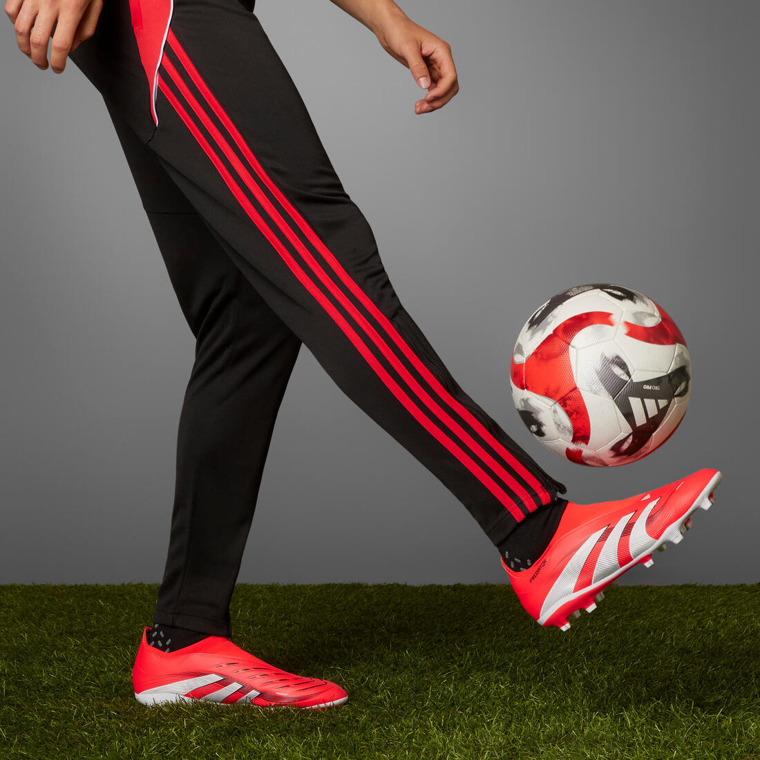 Chaussure Predator League Laceless FG/MG Adulte Rouge