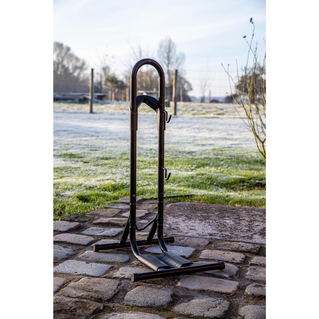 Support 1 vélo au sol, 2 en 1, noir