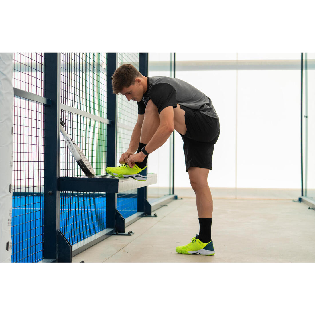 Chaussures de padel Homme - PS 500 noir jaune