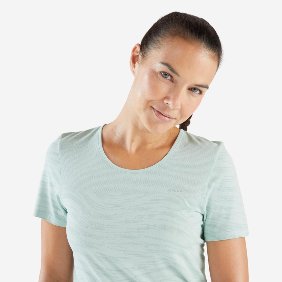 T-shirt running & trail sans couture femme - kiprun run 500 confort