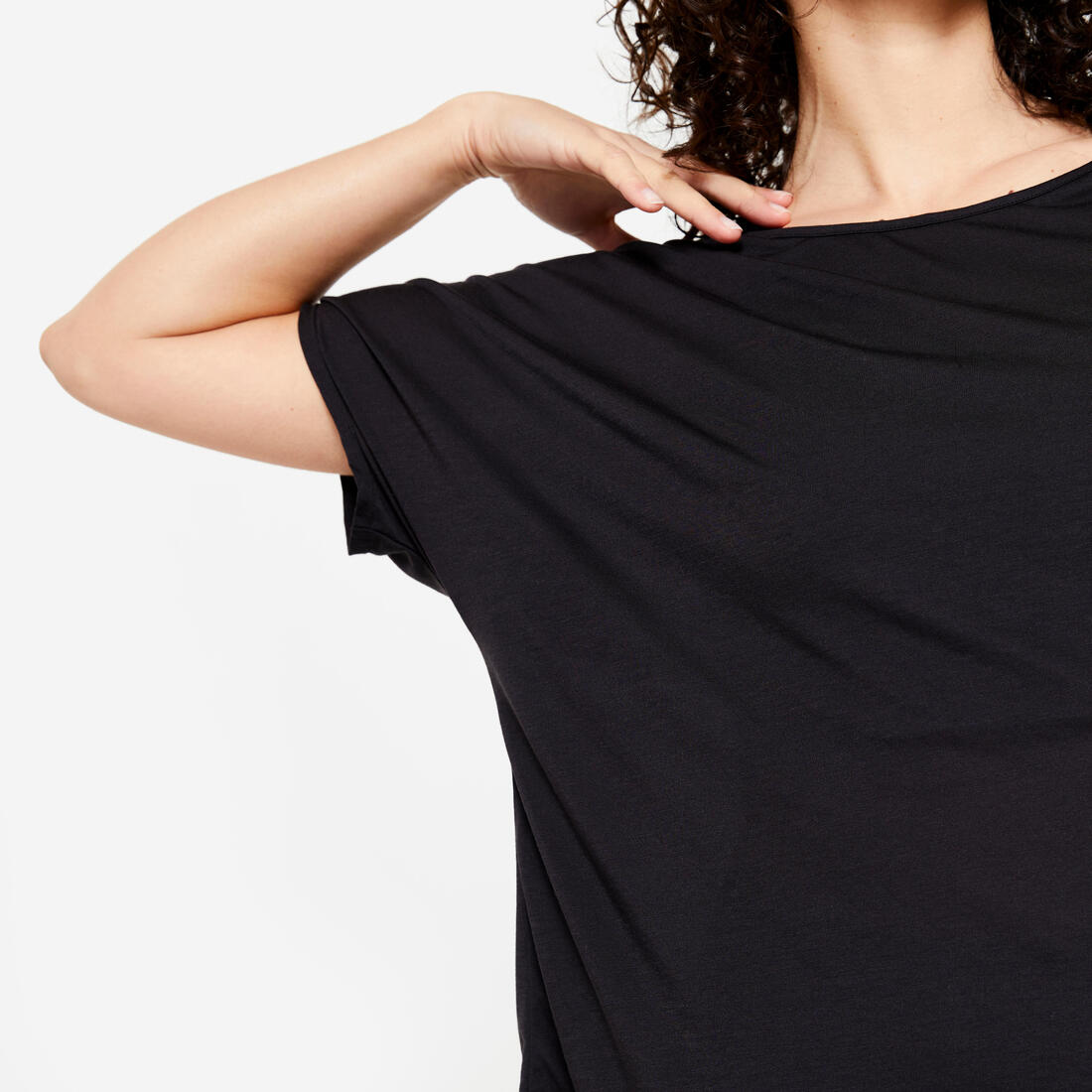 T-shirt danse moderne, manches courtes fluides femme