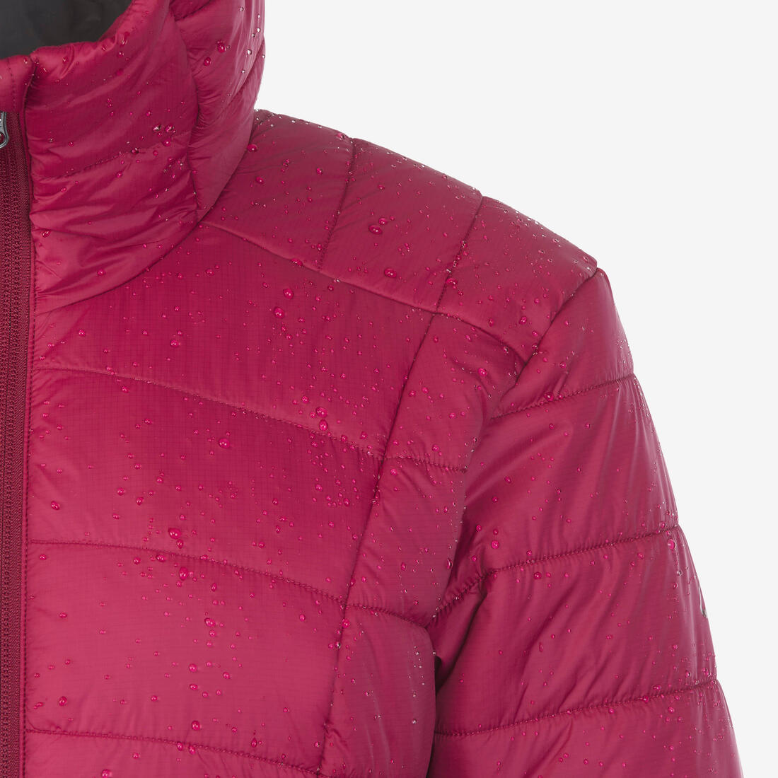 Doudoune de trek à capuche synthétique femme, MT100