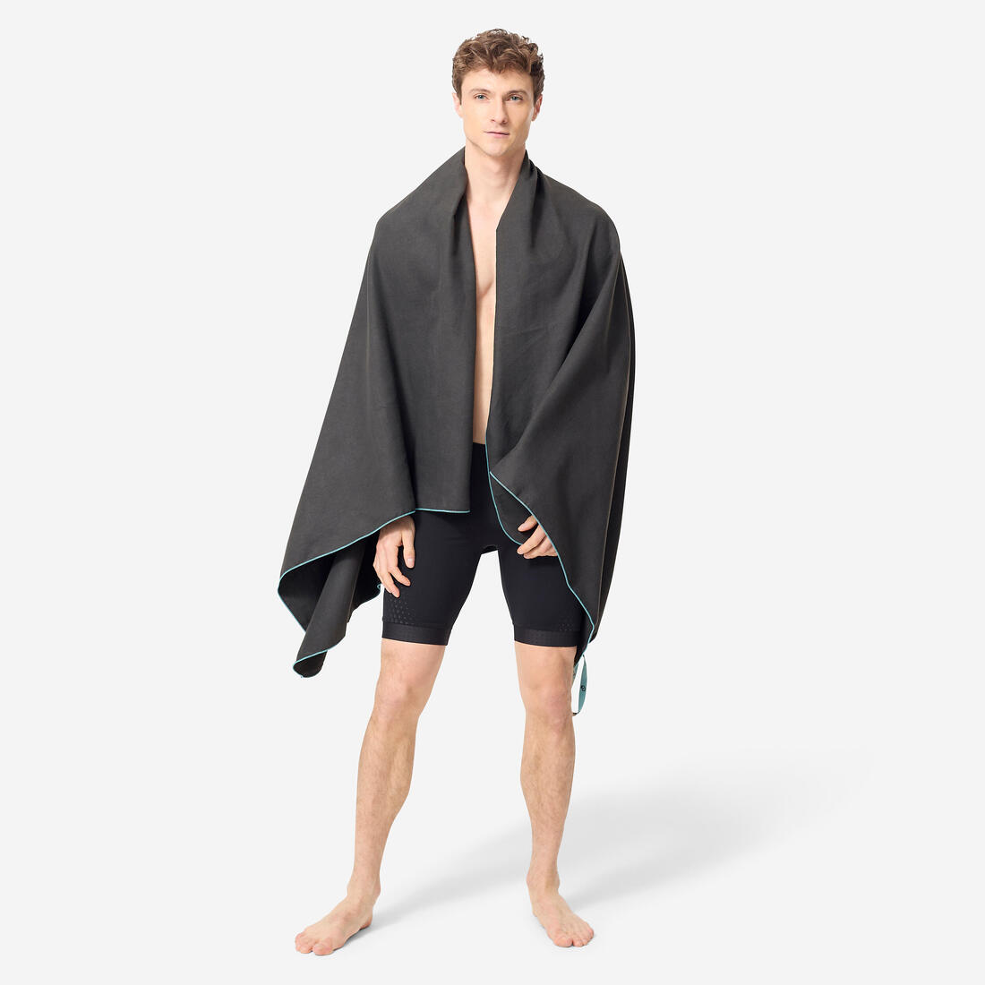 Serviette de bain microfibre ultra compacte taille XL 110 x 175 cm, vert sapin