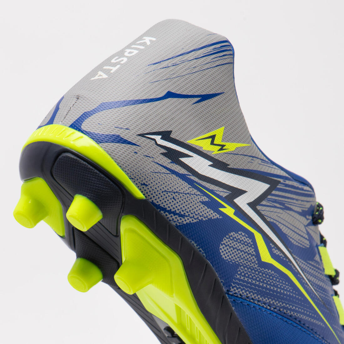 CHAUSSURES DE RUGBY MOULÉES TERRAIN SEC R500 ENFANT bleu indigo