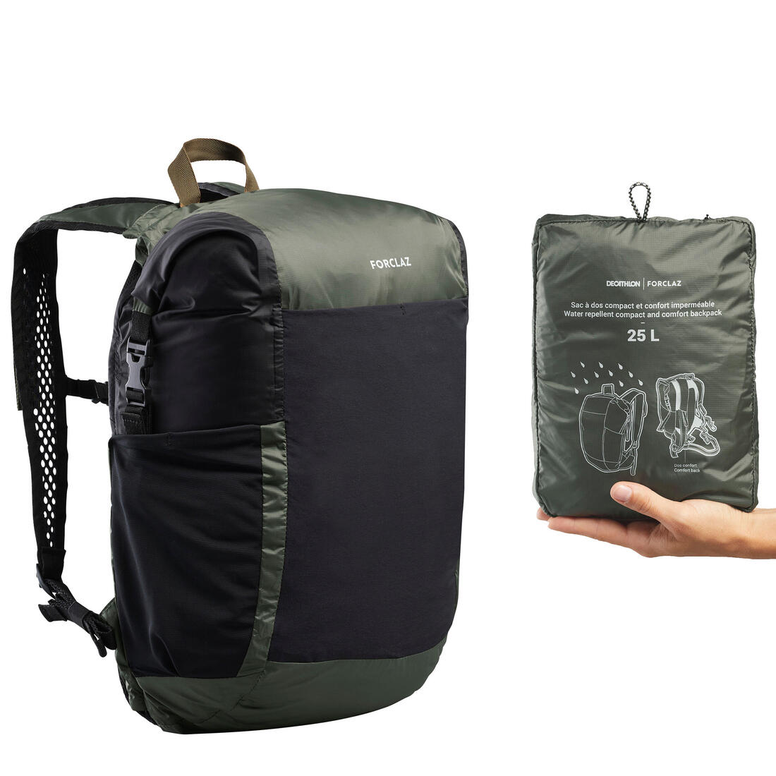 Sac à dos de poche pliable et imperméable 25L, Travel