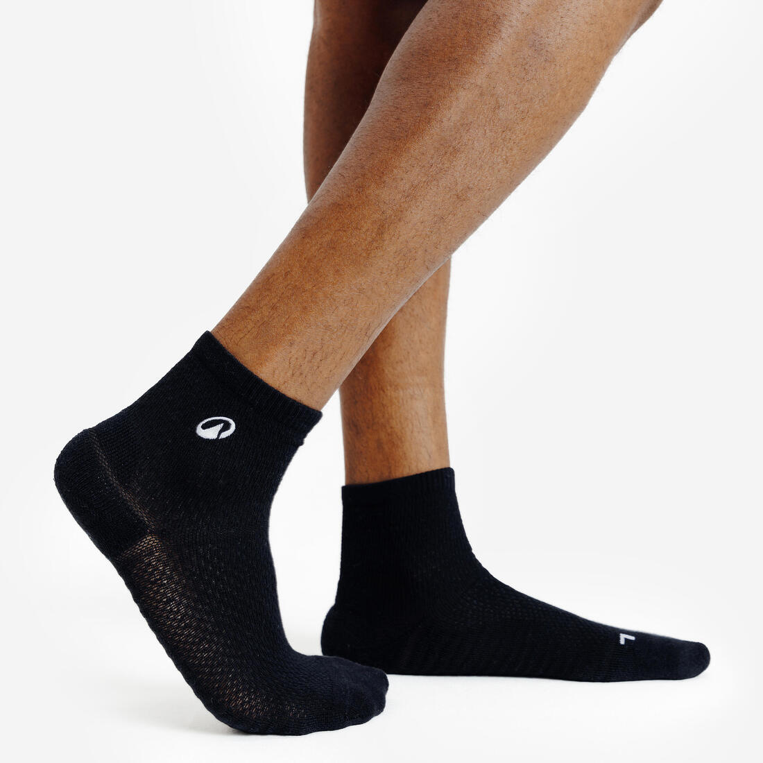 Chaussettes cheville, noir et blanc, lot de 3