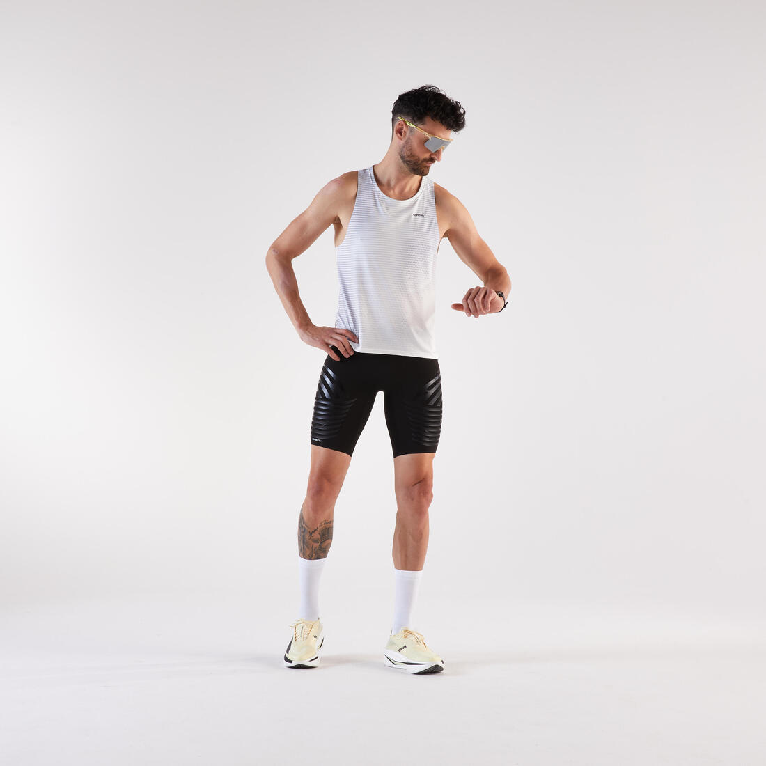 Cuissard de Trail Homme, Kiprun trail run 900 Ultra noir x RHEON