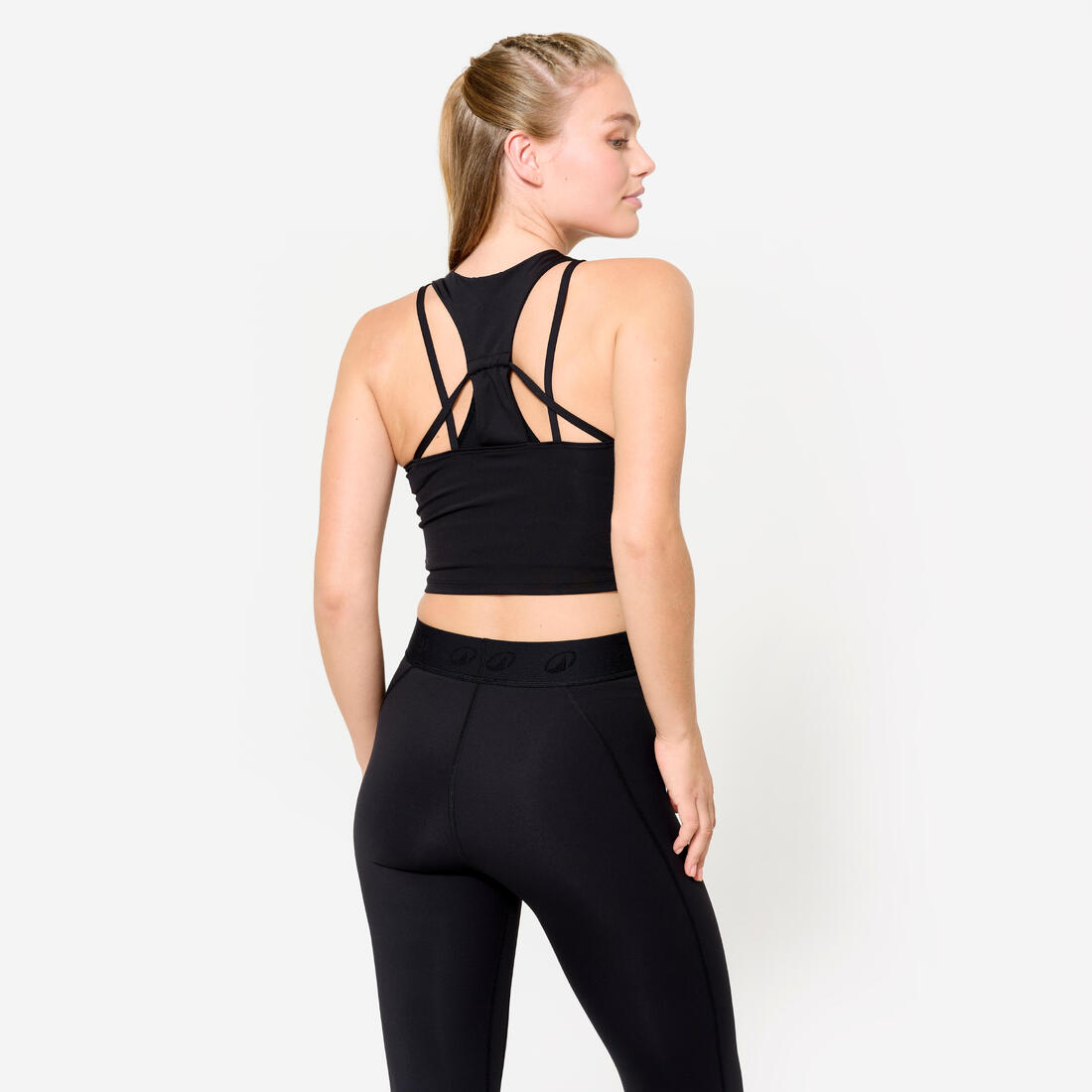Débardeur de fitness crop-top moulant femme