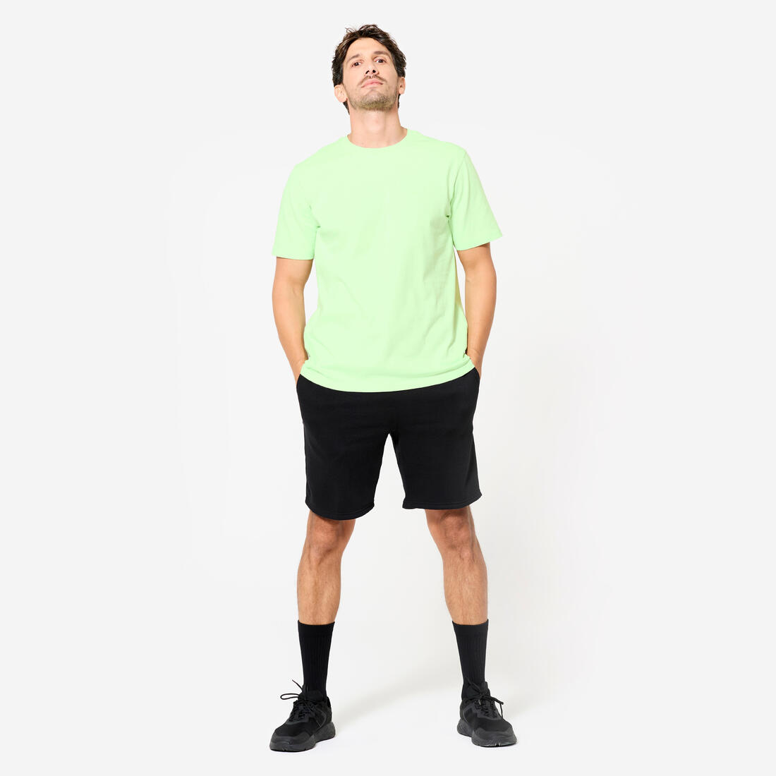 T-shirt fitness homme col rond manches courtes