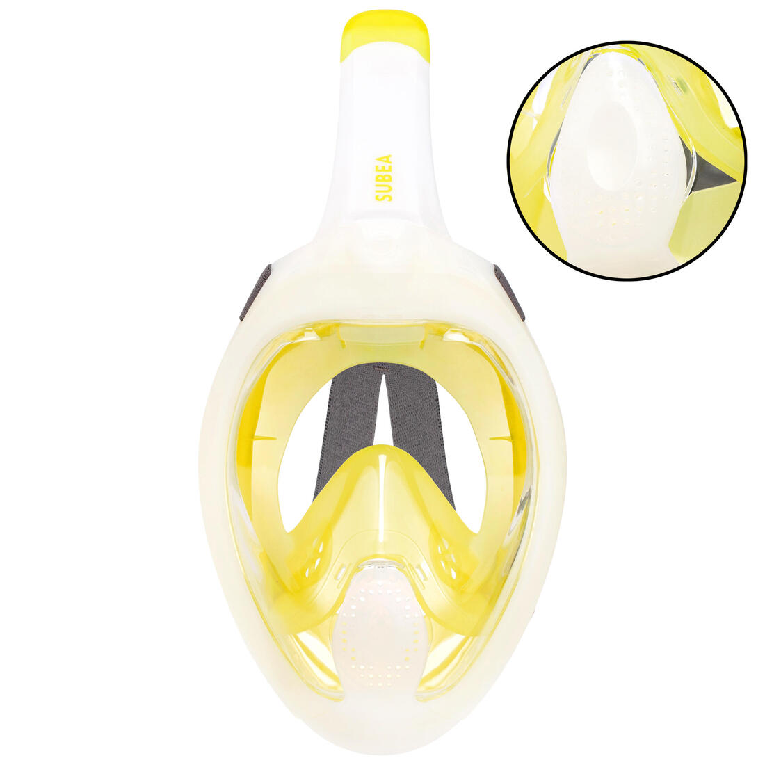Masque snorkeling surface easybreath + avec valve acoustique > 10 ans - jungl