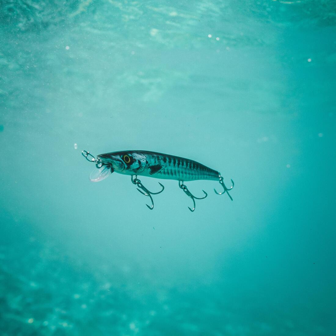 Jerkbait pêche au leurre en mer JERKUDA 170SP Blanc fluo