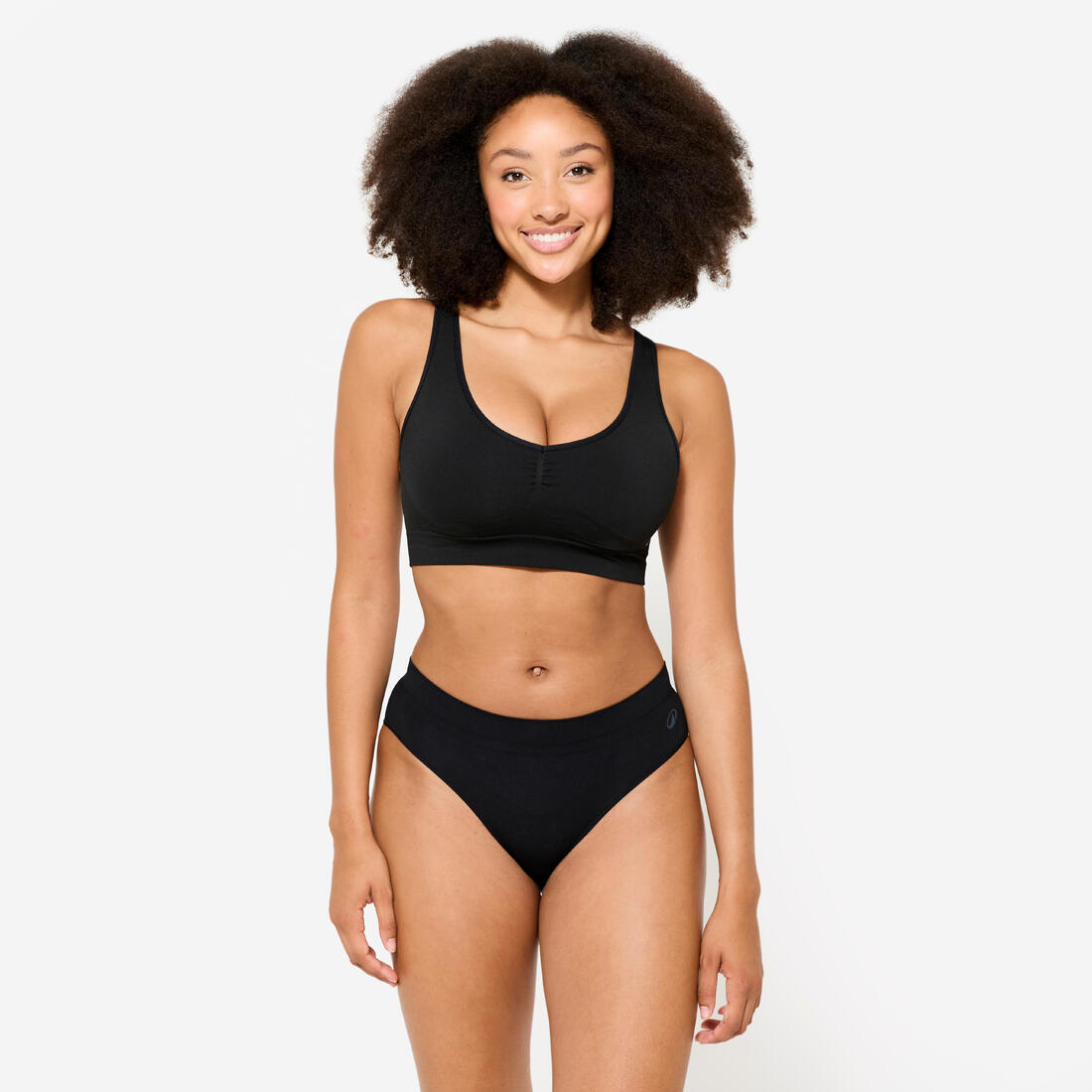 Lot de 3 culottes sans coutures Femme, Noir/Rose/Sauge