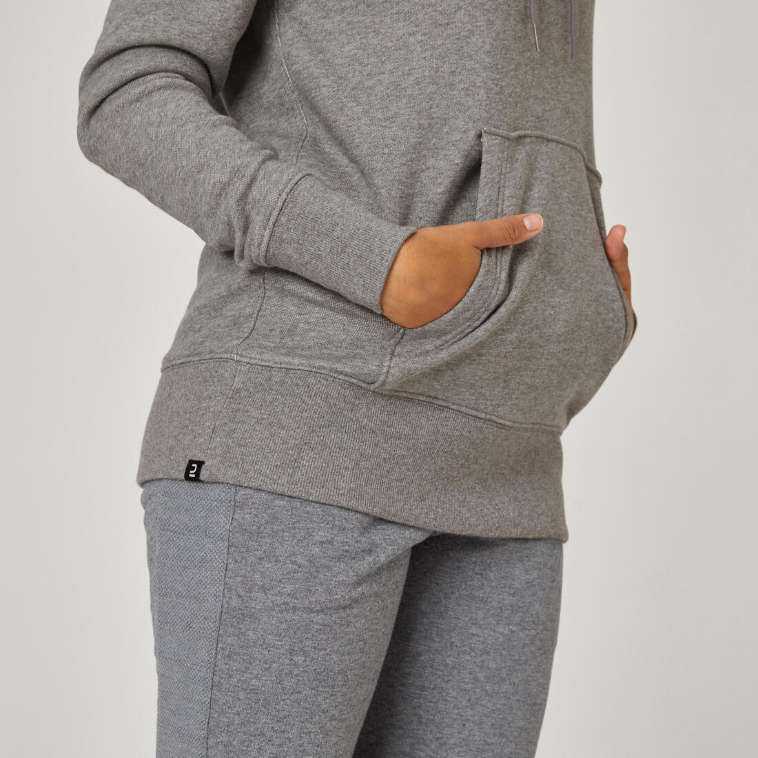 Sweat à capuche en coton fitness femme