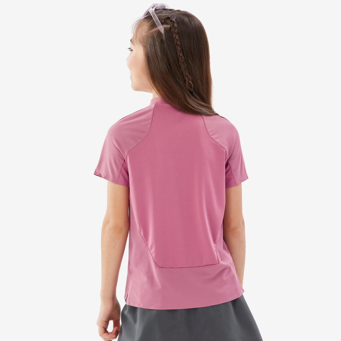 T shirt de randonnée enfant mh550 bleu 7-15 ans
