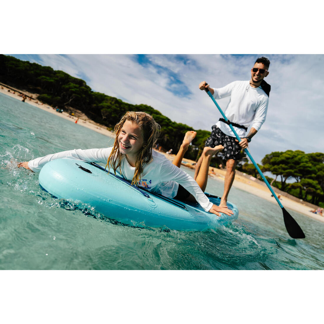 Pack Stand up paddle gonflable 10'6 ,1 ou 2 personnes (jusqu'à 130 kg)- 100 Bleu