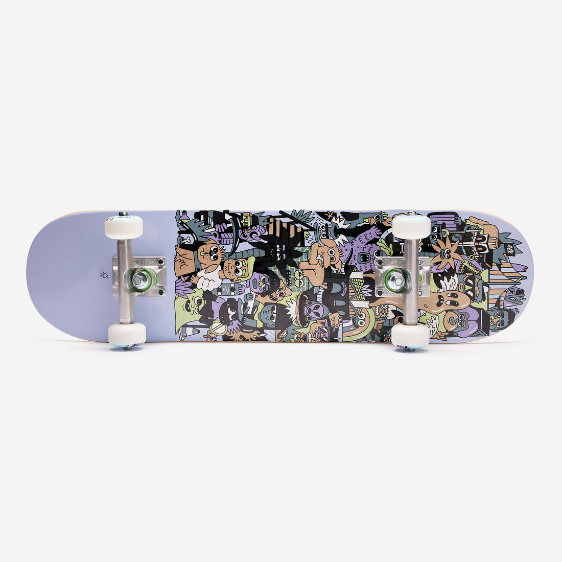 Planche de skate pour enfant 3-7 ans cp100 mini taille 7,25" skatopia gris