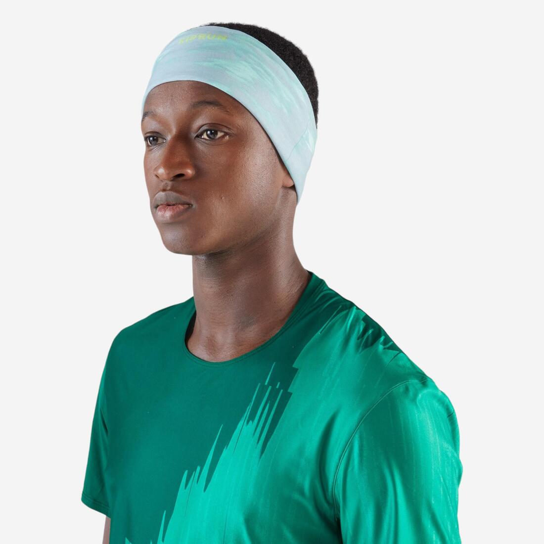 Tour de cou running / Bandeau multifonctions Homme Femme -KIPRUN gris chine
