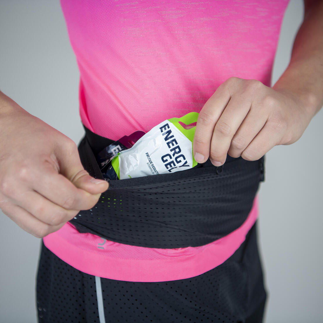 Ceinture hydratation de running porte flasques noire
