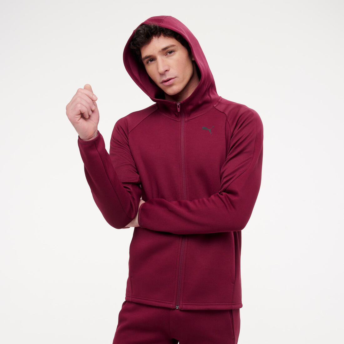 Sweat à capuche zippé active homme