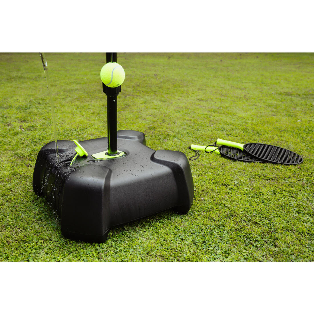 Pack de Speedball (1 mât, 2 raquettes et 1 balle) TURNBALL STRONG NOIR JAUNE