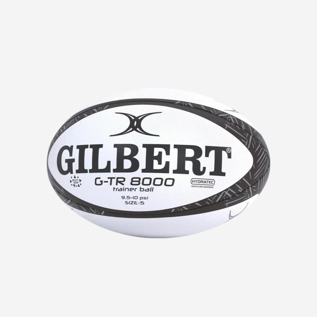 Ballon de rugby Taille 5 - G-TR8000 blanc et noir