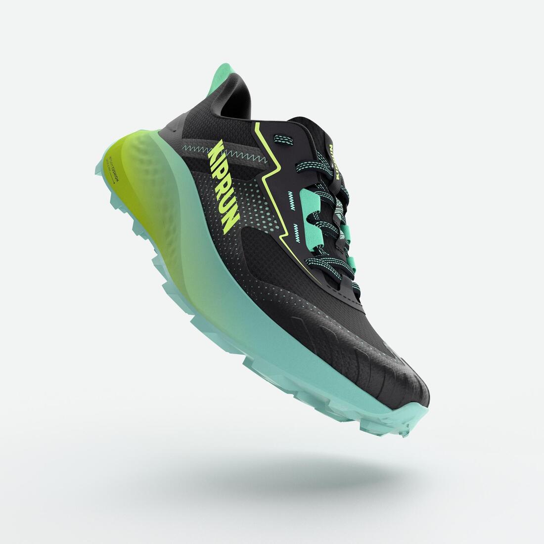 Chaussures de Running Trail et Cross Country Enfant - KIPRUN K500 GRIP noires