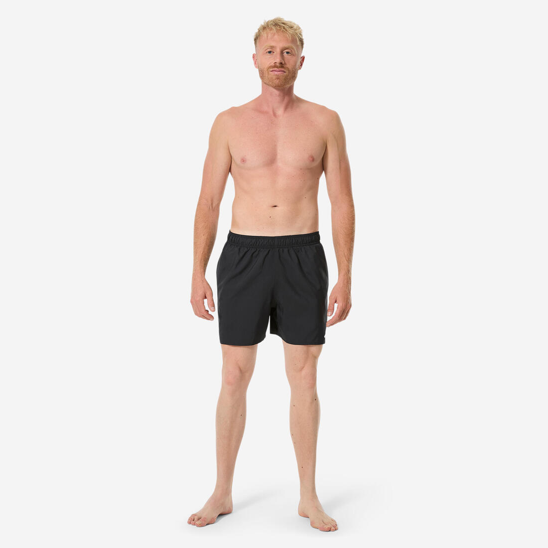 Short de bain homme, noir logo