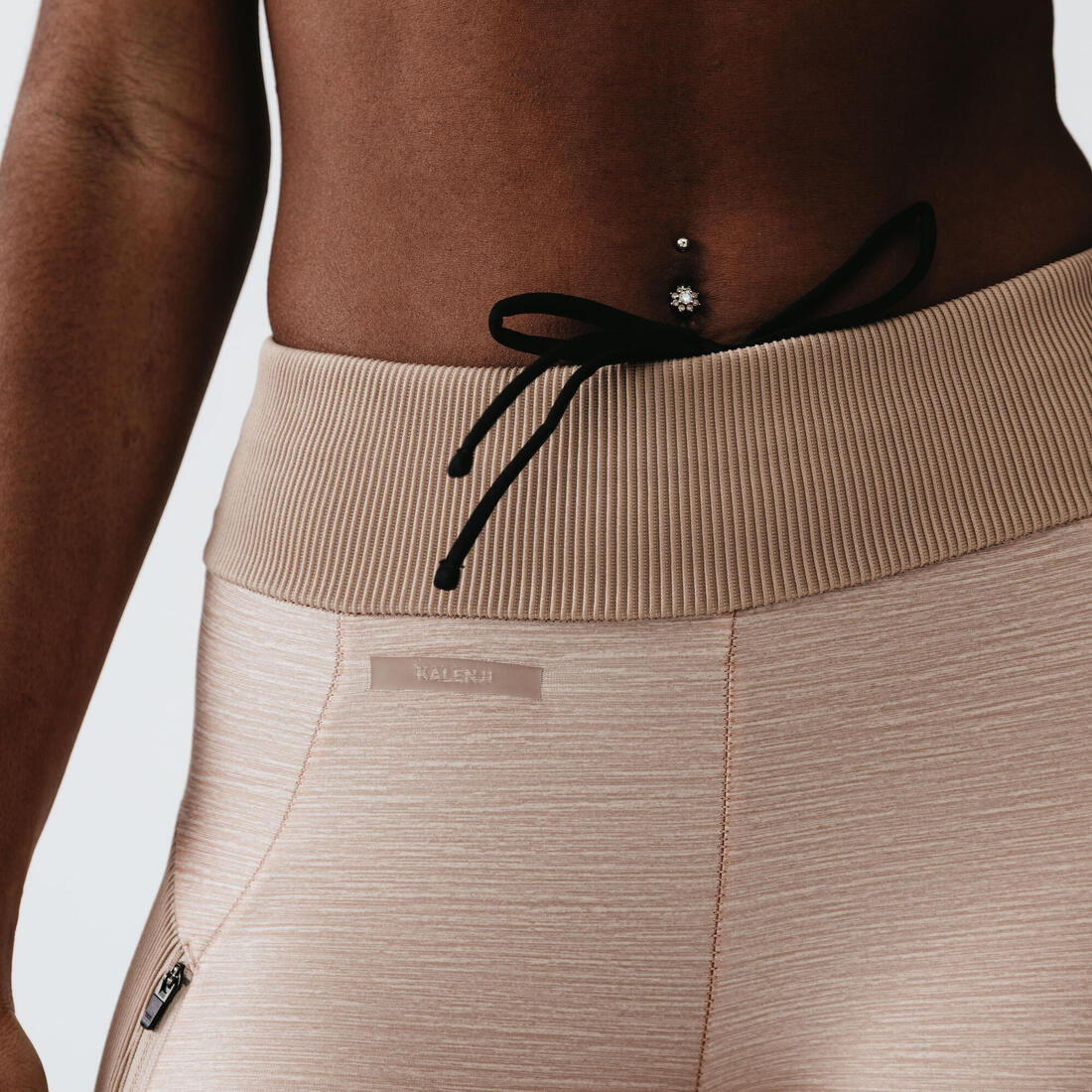 Legging court running respirant femme - Dry+ Feel noir