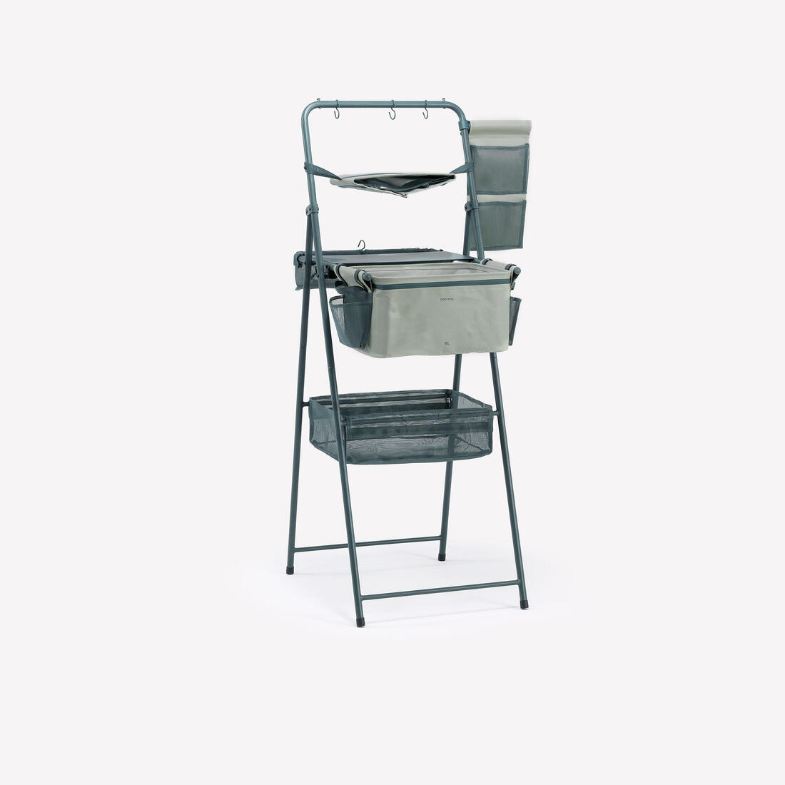 Meuble evier de camping, avec réservoir pour eaux grises et multiples rangements