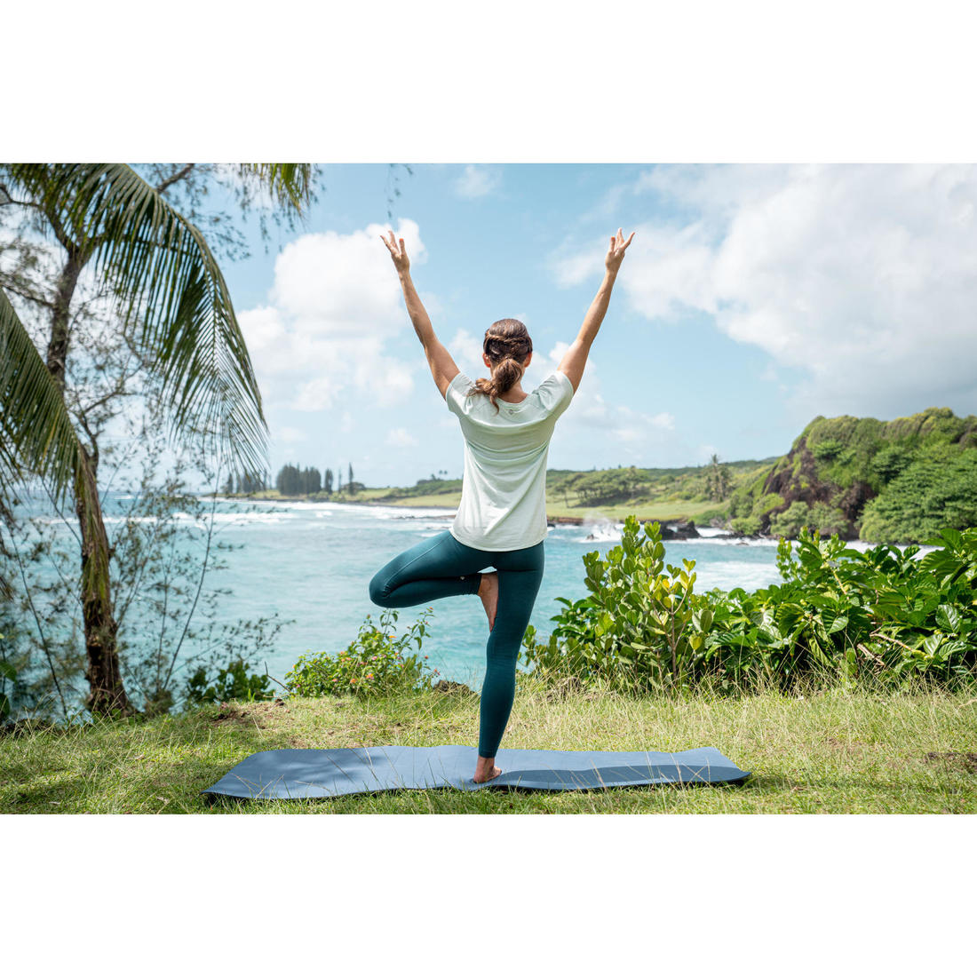 T-shirt yoga doux femme en coton