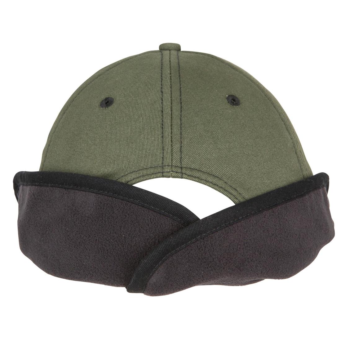 Casquette chasse polaire chaude 500 verte