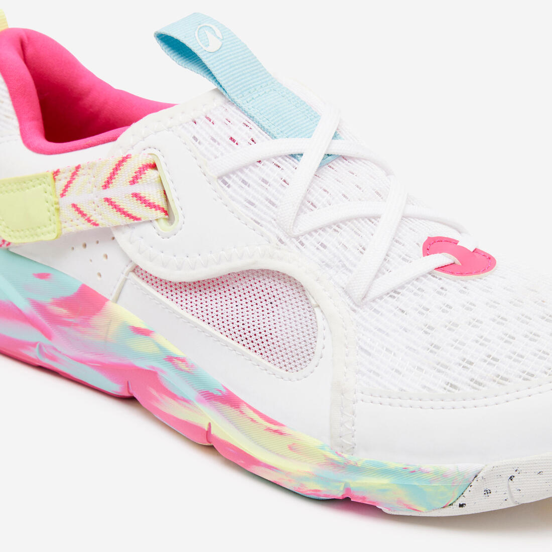 Chaussures de sport à scratch respirantes enfant, Playful Summer bleu et