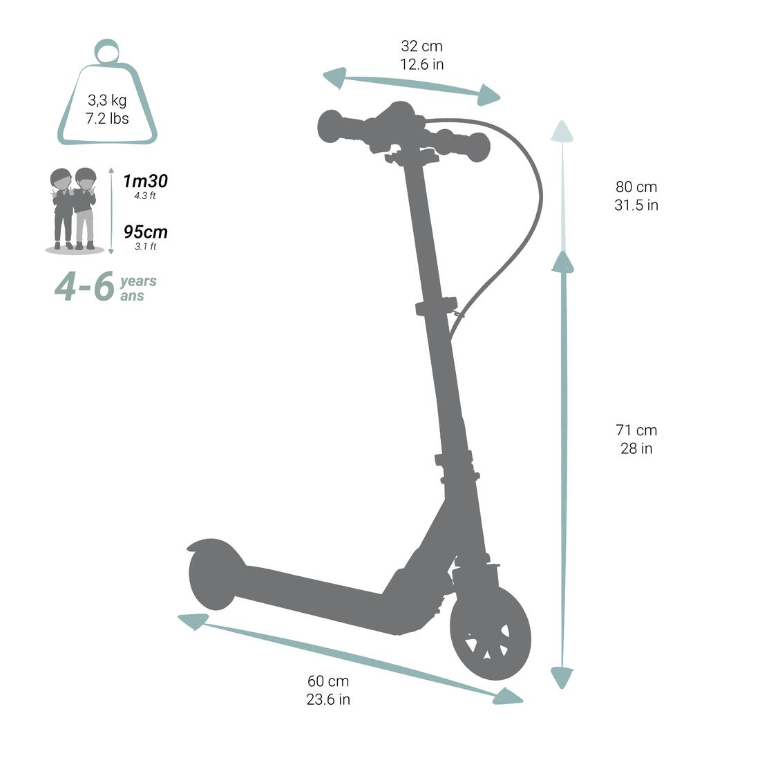 Trottinette enfant play 5 avec frein - Blanche Violette