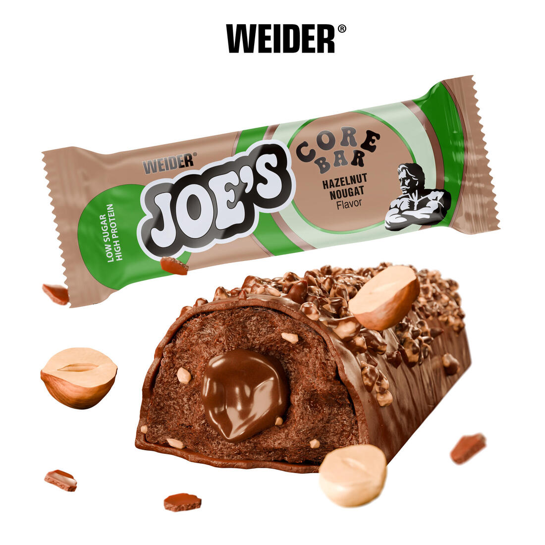 Barre protéinée nougat noisettes, Joe's Soft Bar 45g