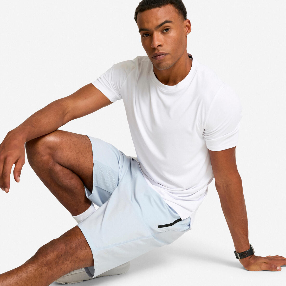 Short de fitness respirant poches zippées homme