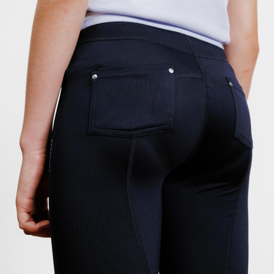 Legging équitation léger Enfant - 100 marine et