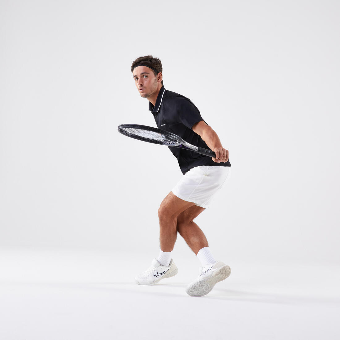 Polo tennis manches courtes Homme - Artengo DRY Marine