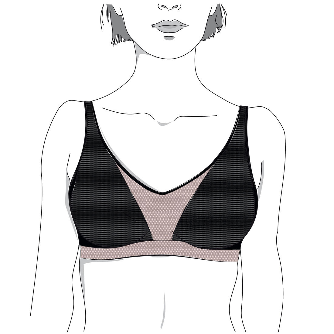 Brassière bretelles croisables maintien fort femme