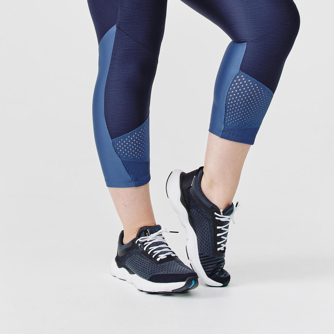 Legging court running respirant femme - Dry+ Feel noir